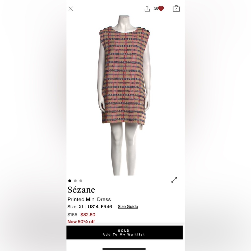 Sézane shift dress - XL